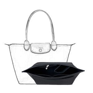 1398 Purse Organizer, Multi-Pocket Felt Handbag Organizer, Folding Tote Bag